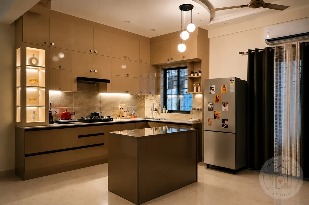 Kitchen interior design Kolkata by Home Amore Studio