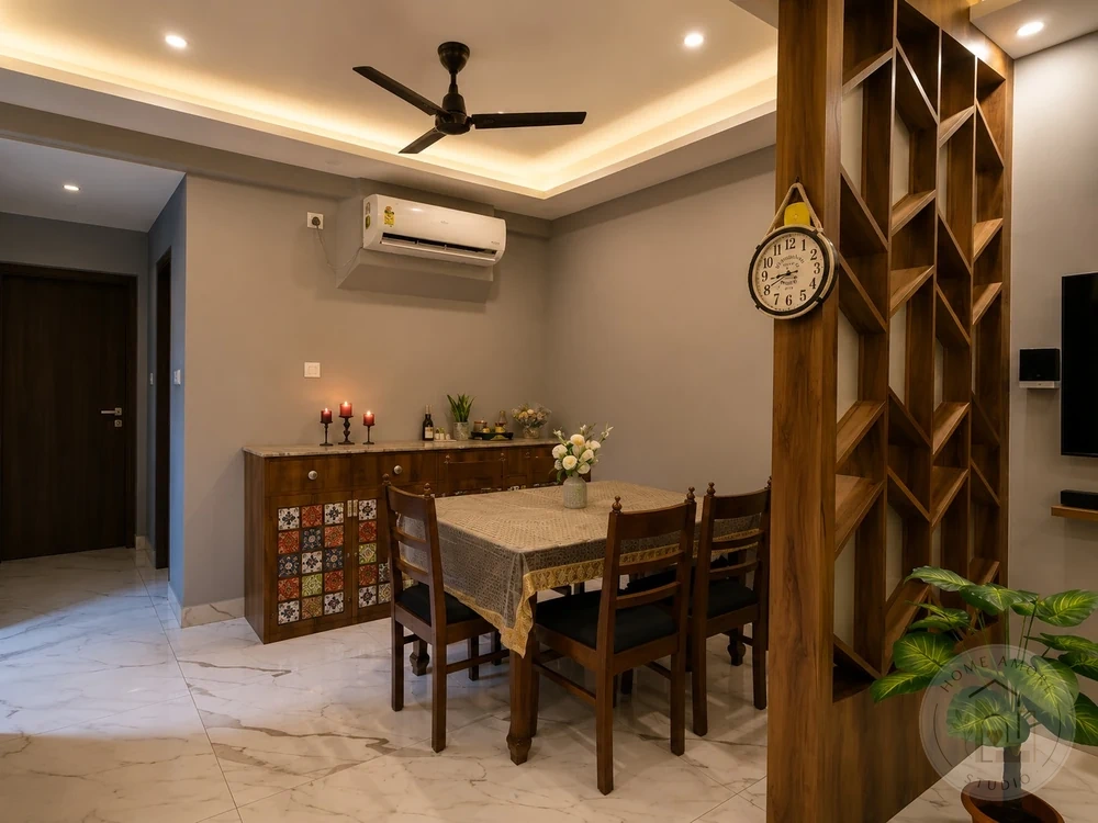 Dining interior design Kolkata by Home Amore Studio