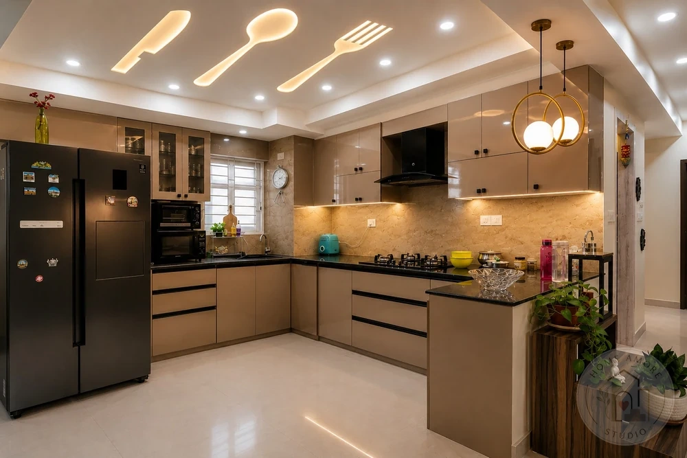 Kitchen interior design Kolkata by Home Amore Studio